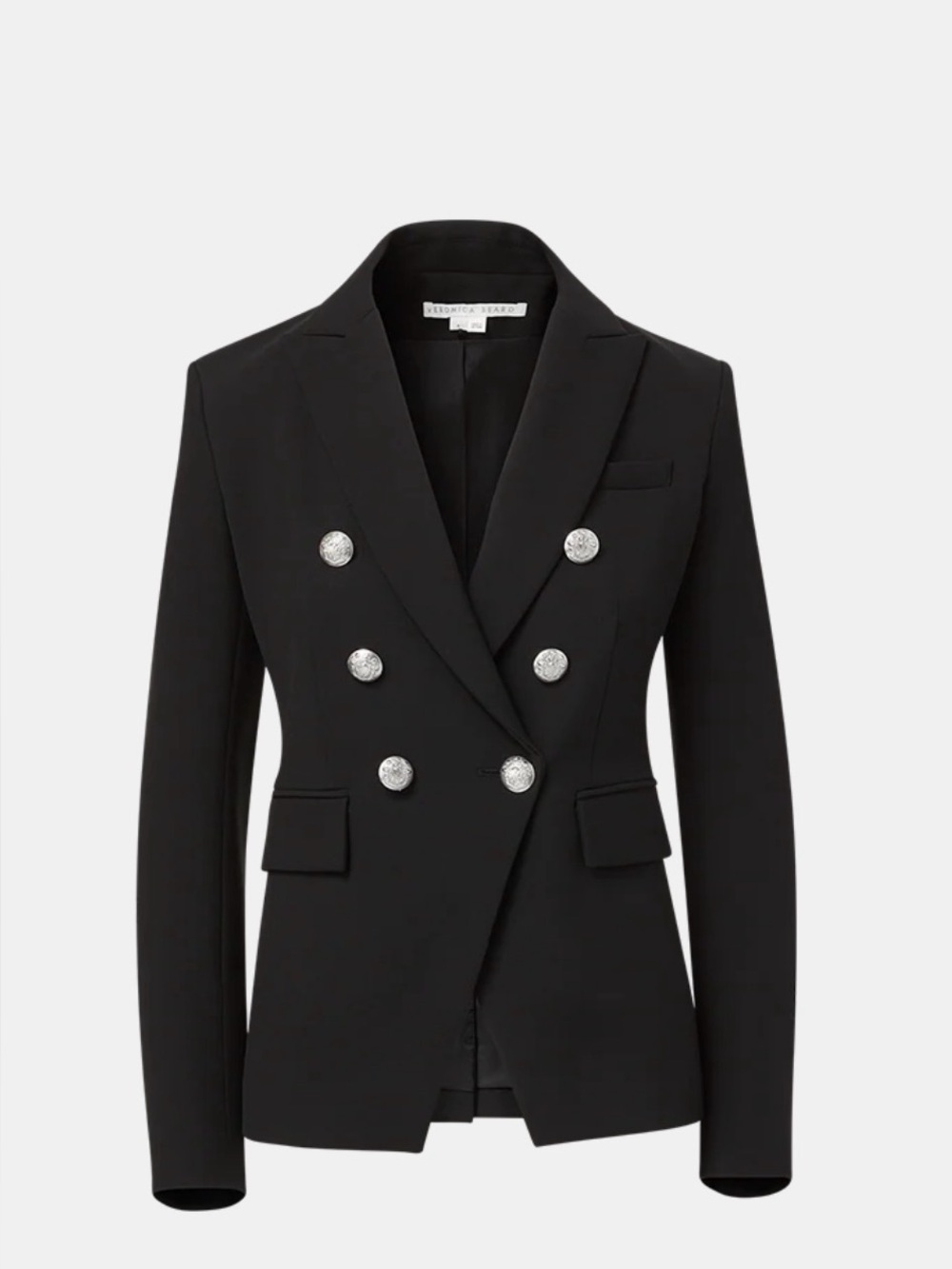 Veronica Beard Black Double-Breasted Women's Dickey Blazer Jacket